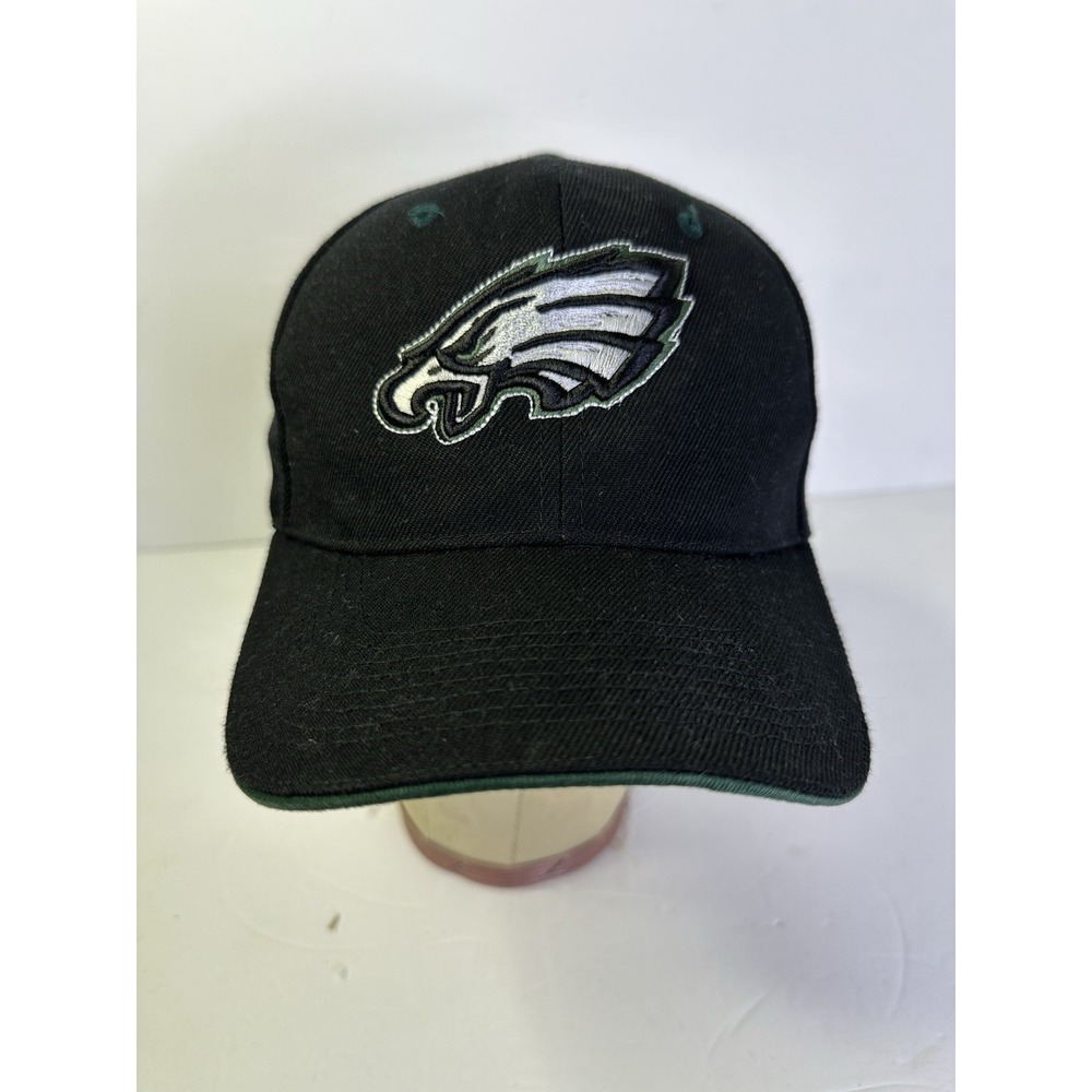 Philadelphia Eagles Hat Reebok Black Adjustable Strap Cap One Size